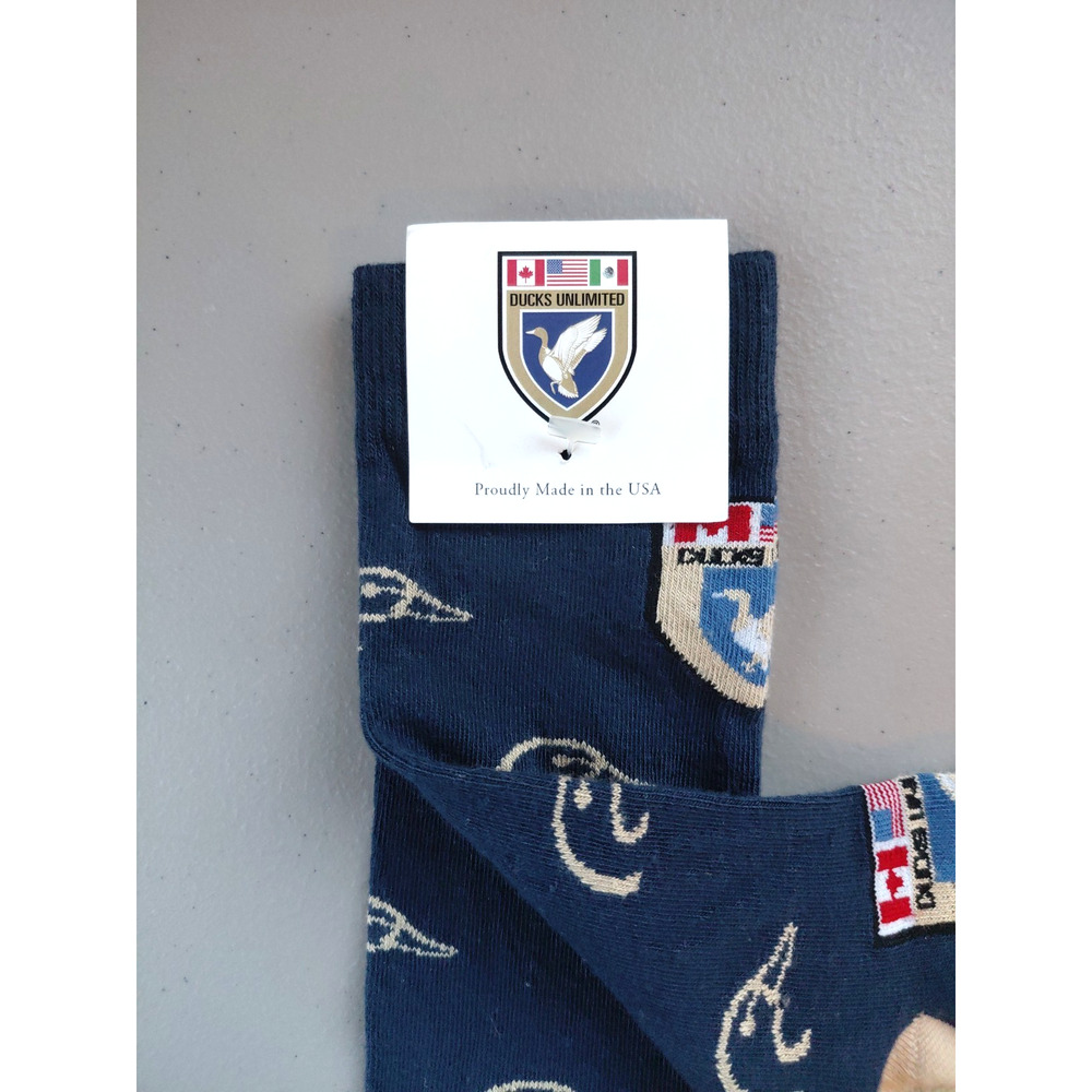 NWT 1 Pair Ducks Unlimited Office Cotton Socks Size Men's Navy Blue One Size VTG - Picture 4 of 5